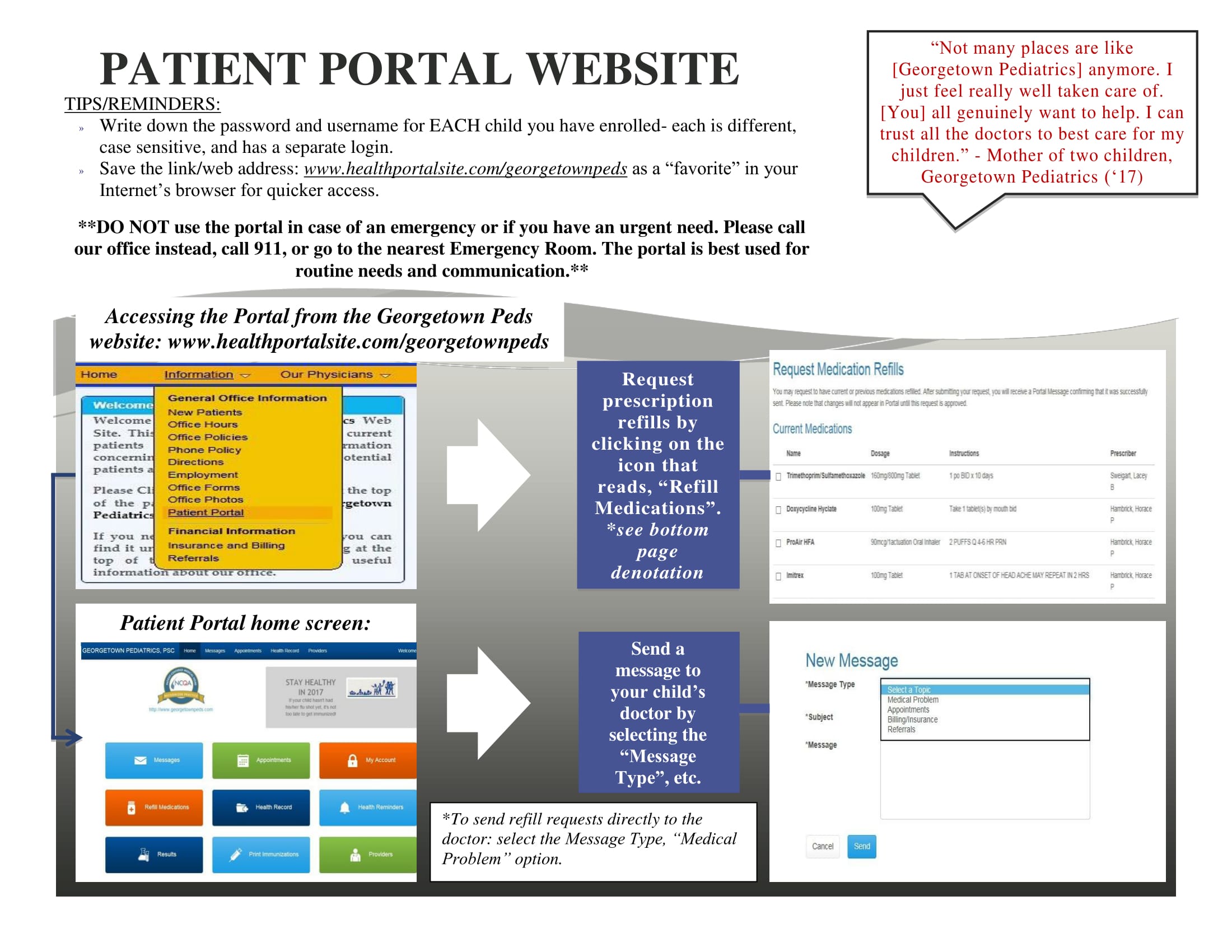 patient portal pamphlet- BACK